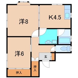 レスト３永井川Cの物件間取画像